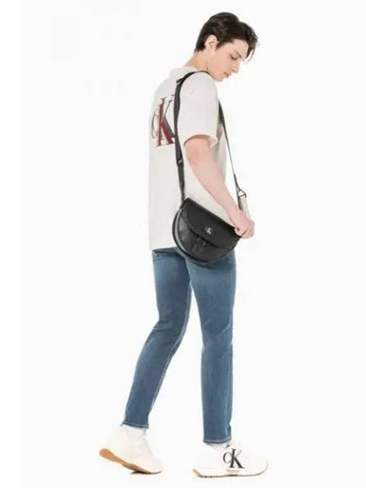 Jeans Tagged Saddle Shoulder Bag Black - CALVIN KLEIN - BALAAN 2