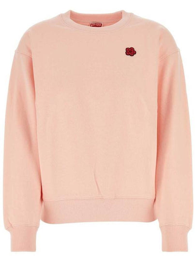 Boke Flower Embroidery Crew Neck Sweatshirt Pink - KENZO - BALAAN 2