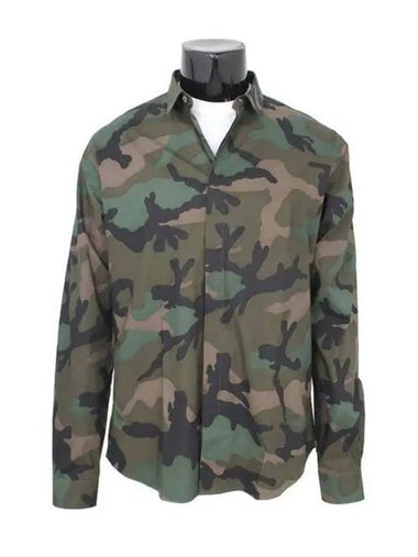 Men's Camouflage Shirt KV0AB710 2L7 F00 - VALENTINO - BALAAN 1