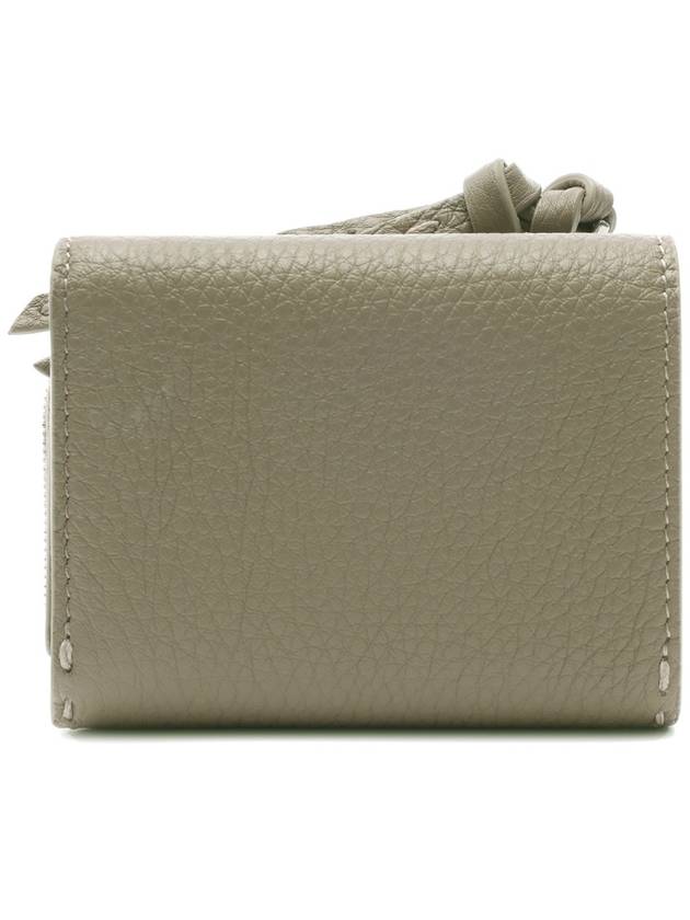 Peekaboo Micro Tri-Fold Half Wallet Grey - FENDI - BALAAN 5