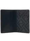 FF Square Leather Card Wallet Black - FENDI - BALAAN 11