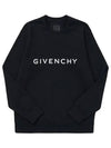 Logo Print Cotton Sweatshirt Black - GIVENCHY - BALAAN 6