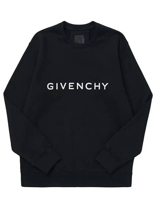 Logo Print Cotton Sweatshirt Black - GIVENCHY - BALAAN 2