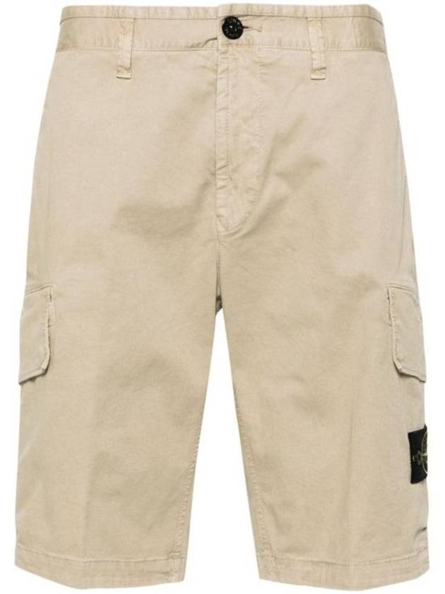 Compass Badge Cargo Shorts Beige - STONE ISLAND - BALAAN 2