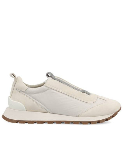 Suede Techno Runner Low Top Sneakers White - BRUNELLO CUCINELLI - BALAAN 2