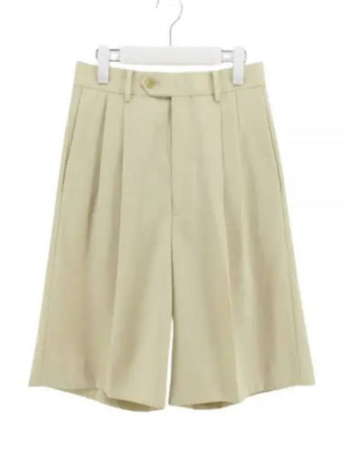 24 LIGHT WOOL MAX GABARDINE SHORTS IVORY A24SP04MG - AURALEE - BALAAN 1