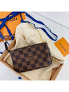 Damier Ebene Canvas Mini Pochette Accessois Shoulder Bag Brown - LOUIS VUITTON - BALAAN 2