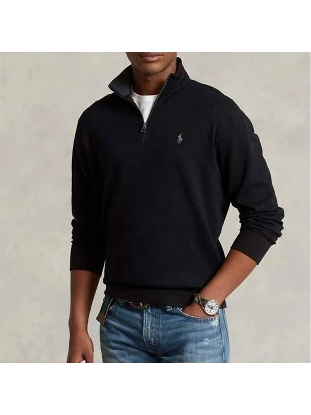 Logo Half Zip-up Sweatshirt Black - POLO RALPH LAUREN - BALAAN 3