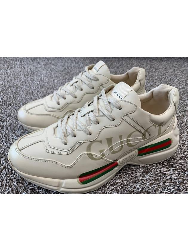 Rhyton strip logo sneakers 7 5 265 - GUCCI - BALAAN 1