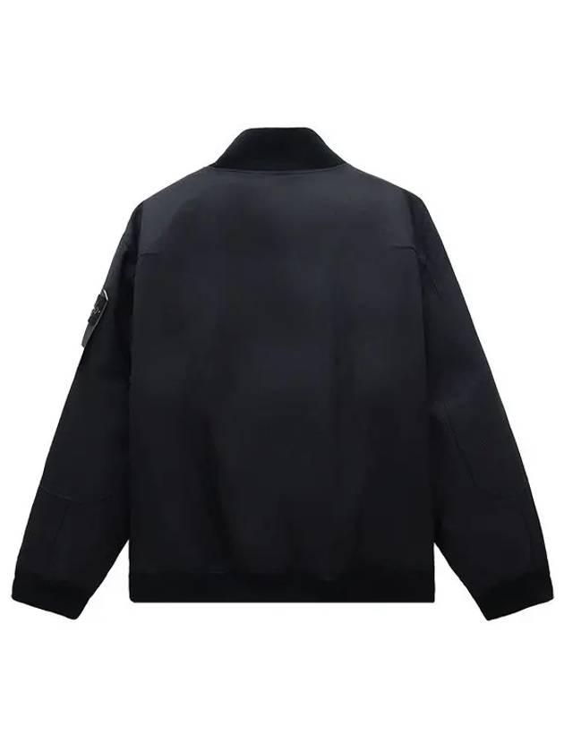 Compass Wappen Logo Twill Padding Bomber Jacket Black - STONE ISLAND - BALAAN 7