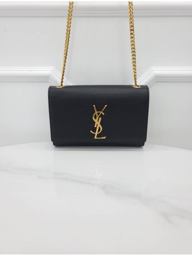 Black Kate Bag Small Gold Plated 469390 - SAINT LAURENT - BALAAN 1