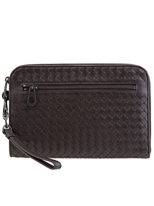 Intrecciato Document Clutch Bag Brown - BOTTEGA VENETA - BALAAN.