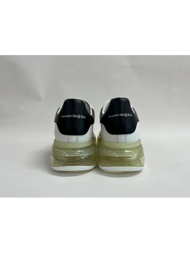 Oversized Clear Sole Low Top Sneakers Black White - ALEXANDER MCQUEEN - BALAAN 4