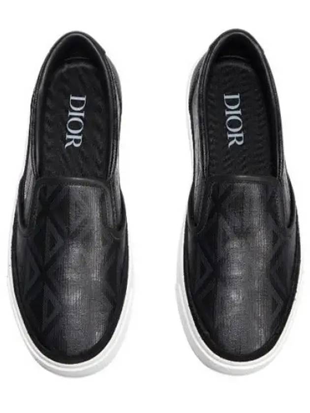 B101 CD Diamond Canvas Smooth Calfskin Sneakers Black - DIOR - BALAAN 2