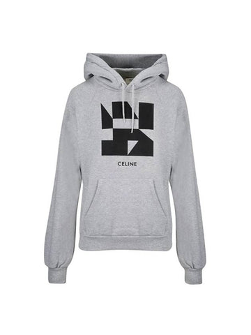 Logo Print Hoodie Grey - CELINE - BALAAN 1