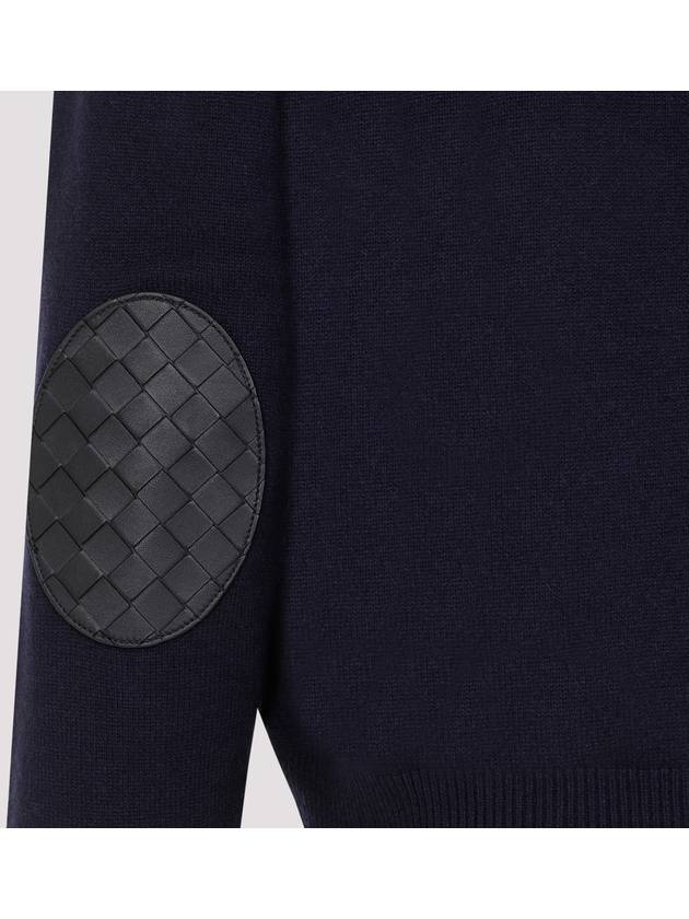 Crew Neck Cashmere Knit Top Navy - BOTTEGA VENETA - BALAAN 4