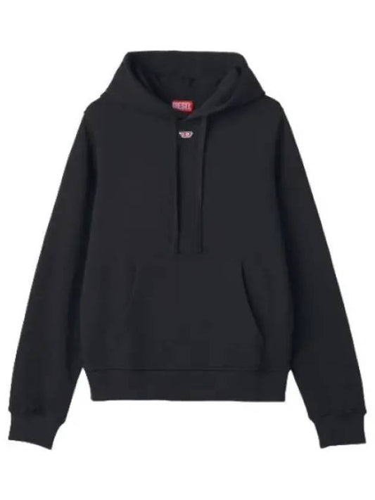 jean hooded black t shirt hoodie - DIESEL - BALAAN 1