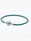 Moment Seashell Leather Bracelet Turquoise - PANDORA - BALAAN 2