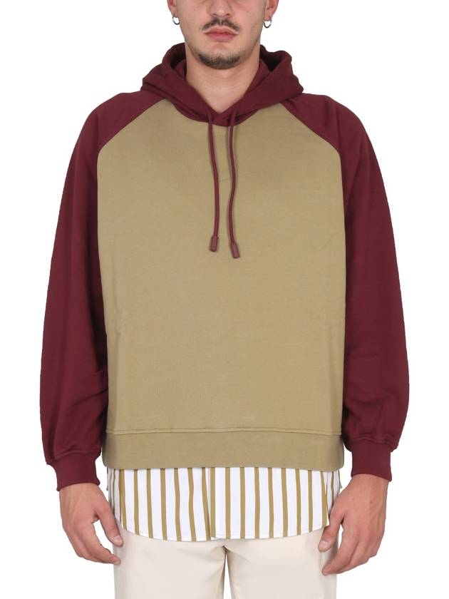 Drawstring Hoodie Beige Red - SUNNEI - BALAAN 2