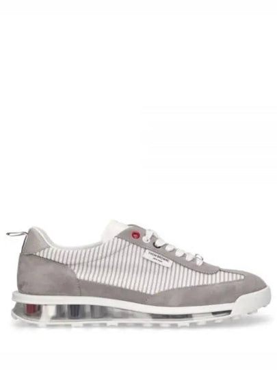 Tech Runner Panel Low Top Sneakers Grey - THOM BROWNE - BALAAN 2