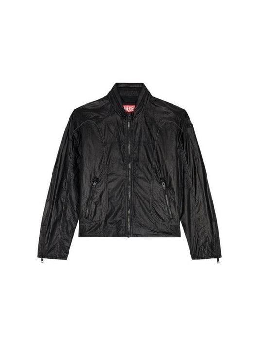 nylon jacket contrast detailing black - DIESEL - BALAAN 1