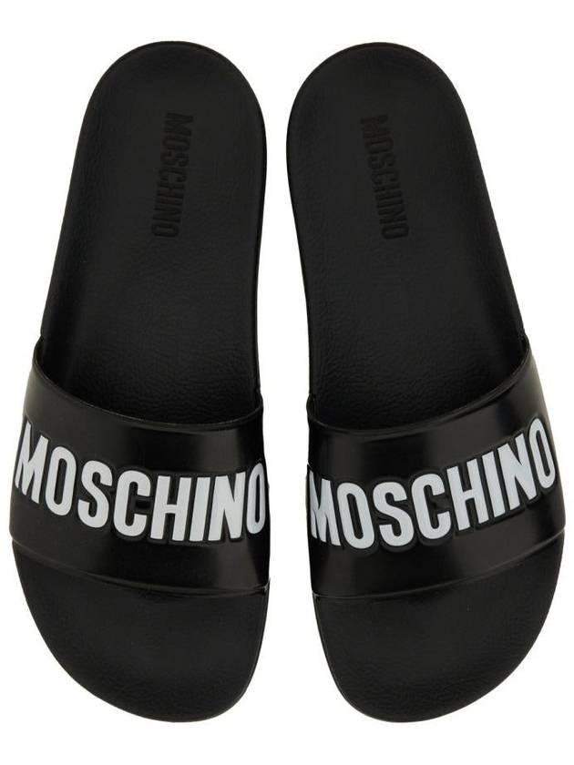 Moschino Slide Sandal With Logo - MOSCHINO - BALAAN 6