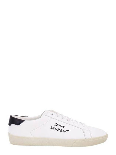 Court Classic SL 06 Leather Low Top Sneakers White - SAINT LAURENT - BALAAN 2