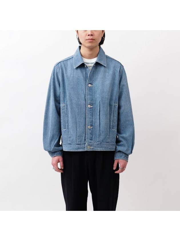 Selvedge faded light denim blouson - AURALEE - BALAAN 7