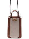 V Logo Mini Shoulder Bag Brown Ivory - VALENTINO - BALAAN 2