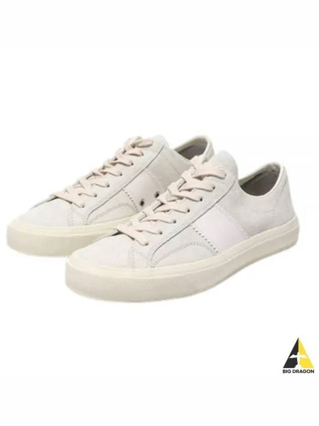 Suede Low Top Sneakers Marble Cream - TOM FORD - BALAAN 2