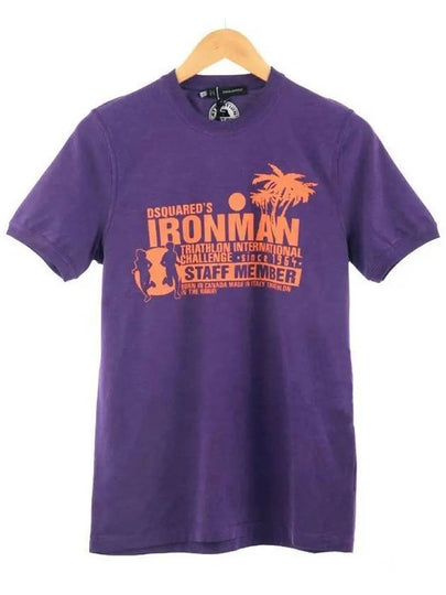 11th Anniversary Iron Man Printing TShirt Purple 74GC0720 - DSQUARED2 - BALAAN 2