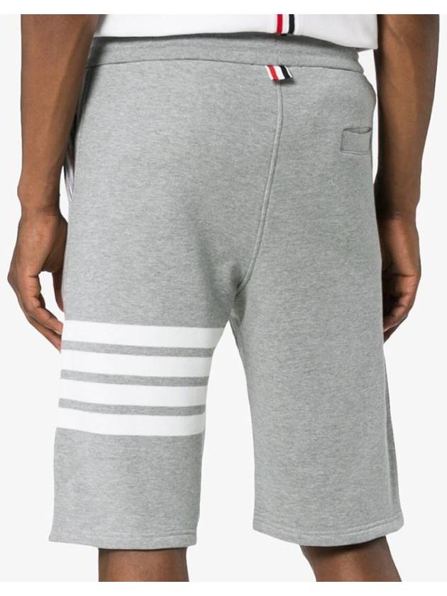 Cotton Loopback Knit Engineered 4-Bar Sweatshorts Light Grey - THOM BROWNE - BALAAN 4