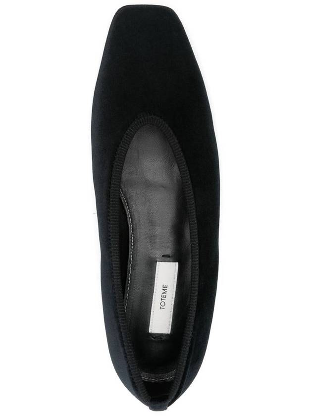 TOTEME Minimalist Velvet Ballerinas Shoes - TOTEME - BALAAN 3