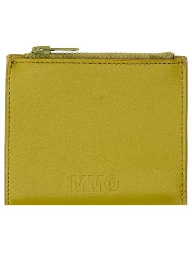 Logo Zip-Up Round Bi-Fold Half Wallet Yellow - MAISON MARGIELA - BALAAN 1