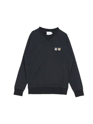 Double Fox Head Patch Classic Sweatshirt Anthracite - MAISON KITSUNE - BALAAN 1