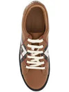 Chevron Check Leather Low Top Sneakers Brown - BURBERRY - BALAAN 4