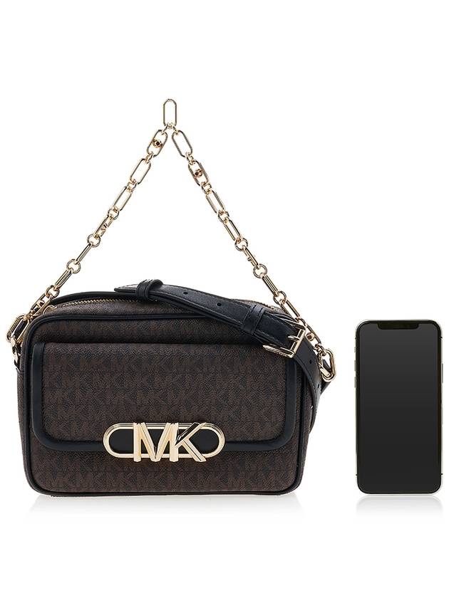 Parker Medium Logo Cross Bag Black Brown - MICHAEL KORS - BALAAN 7