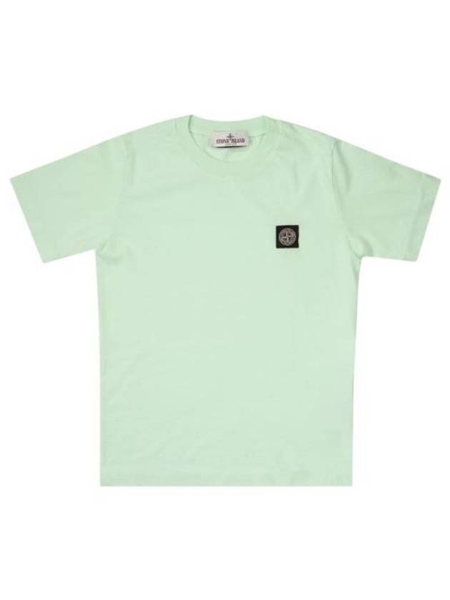 Kids 30/1 Cotton Jersey Short Sleeve T-Shirt Water Green - STONE ISLAND - BALAAN 1