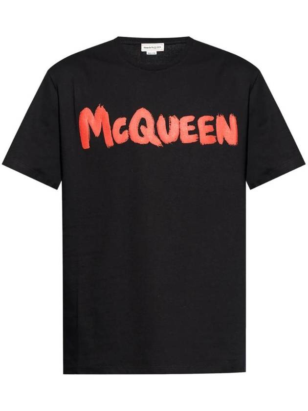 logo print cotton t shirt 794673QTABS - ALEXANDER MCQUEEN - BALAAN 1