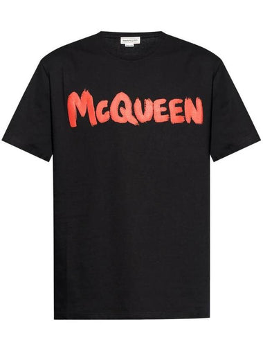 logo print cotton t shirt 794673QTABS - ALEXANDER MCQUEEN - BALAAN 1