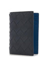 Intrecciato Flap Half Wallet Blue Charcoal - BOTTEGA VENETA - BALAAN 1