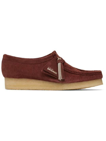 Wallabee Suede Loafers Deep Red - CLARKS - BALAAN 1