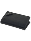 Saffiano Leather Card Holder Black - PRADA - BALAAN 5