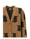 Monogram Motif Jacquard Wool Cardigan Camel - BURBERRY - BALAAN 4