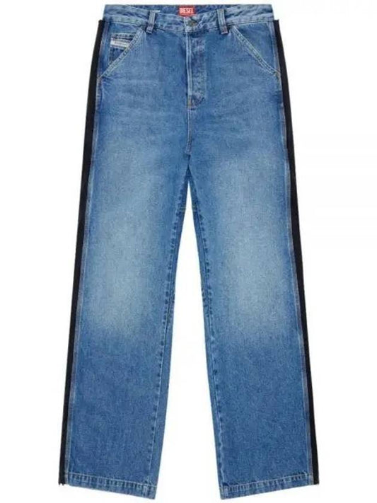 D-Livery Mid-Rise Straight Leg Jeans Blue - DIESEL - BALAAN 1