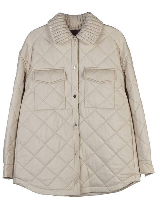 Loca Quilted Overshirt Single Jacket Beige - LORO PIANA - BALAAN 2