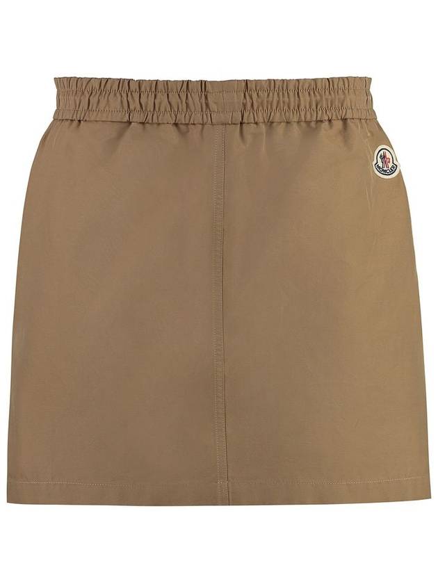 Drawstring Short A-line Skirt Beige - MONCLER - BALAAN 3