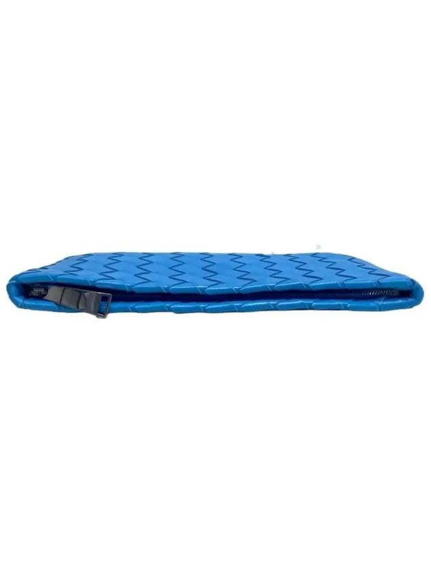 Intrecciato Medium Clutch Bag Blue - BOTTEGA VENETA - BALAAN 6