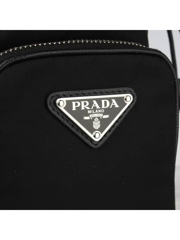 Re-Nylon Strap Phone Pouch Black - PRADA - BALAAN 3