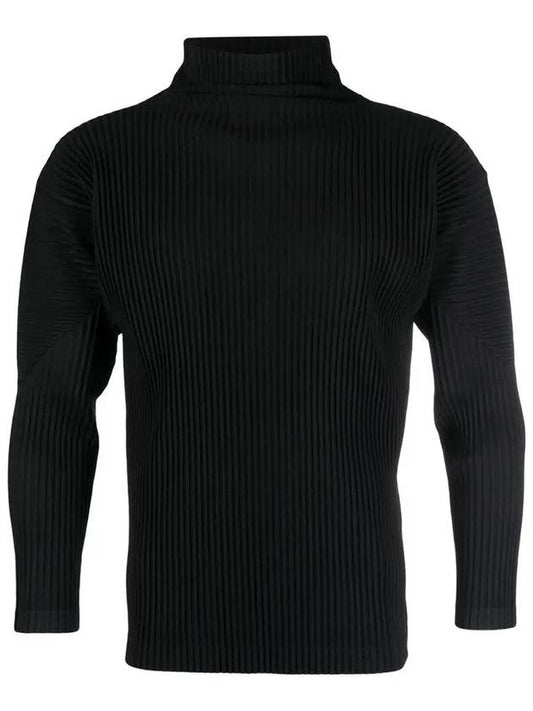 High Neck Pleated Turtleneck Black - ISSEY MIYAKE - BALAAN 2